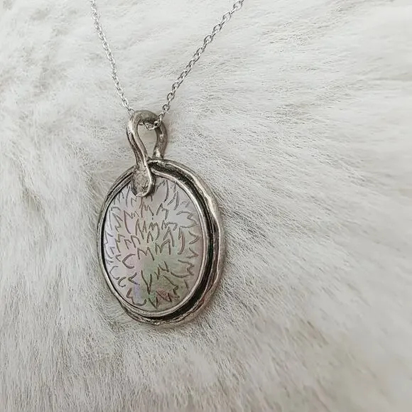 NEW Free Spirit Peyote Bird Silver Chain Necklace Lotus Flower Coin Pendant